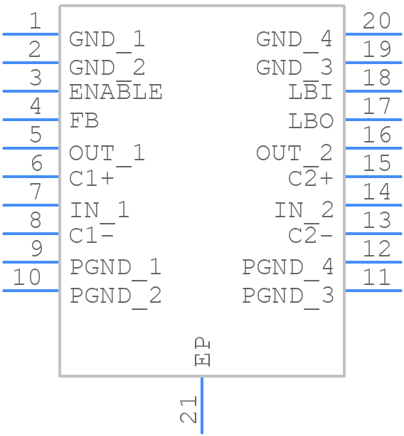 TPS60130PWP - Texas Instruments - PCB symbol