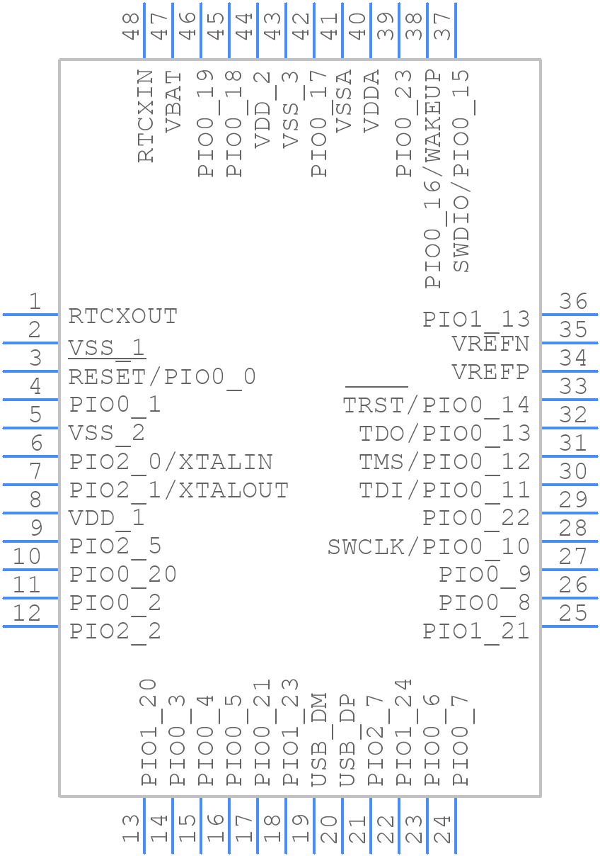 LPC11U68JBD48E - NXP - PCB symbol