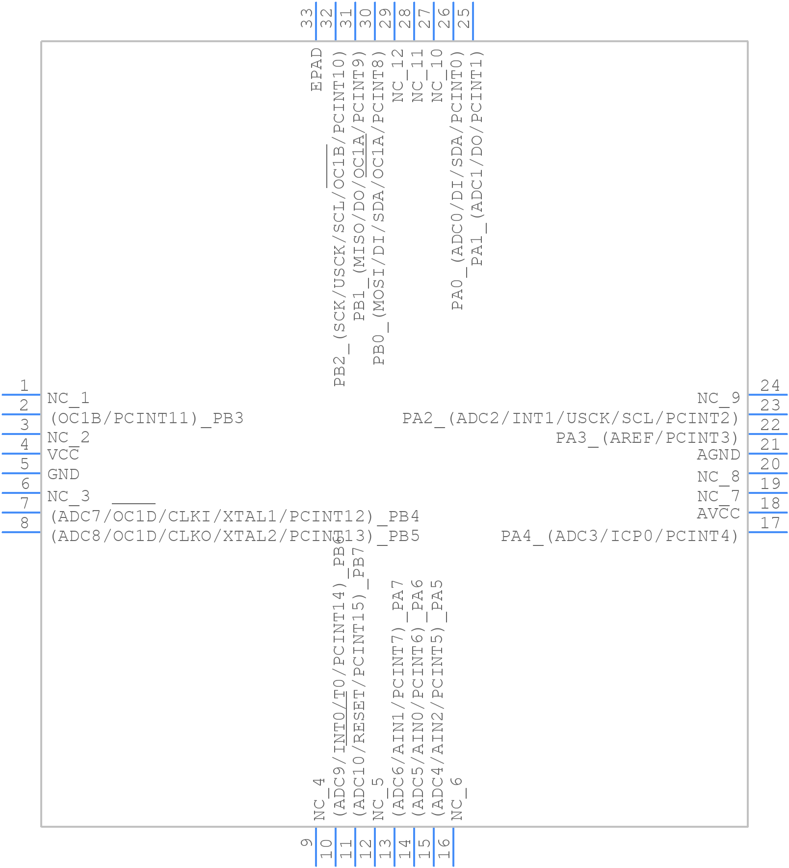 ATTINY861A-MU - Microchip - PCB symbol