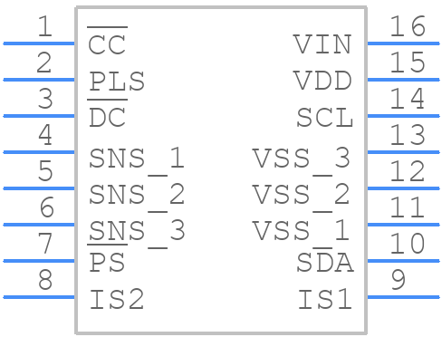 DS2764BE+ - Analog Devices - PCB symbol