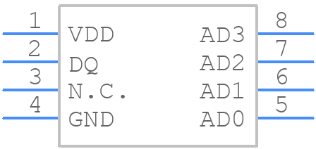 MAX31826MUA+T - Analog Devices - PCB symbol