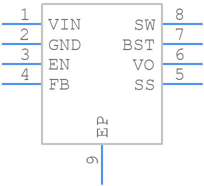 MP24943DN-LF-Z - Monolithic Power Systems (MPS) - PCB symbol
