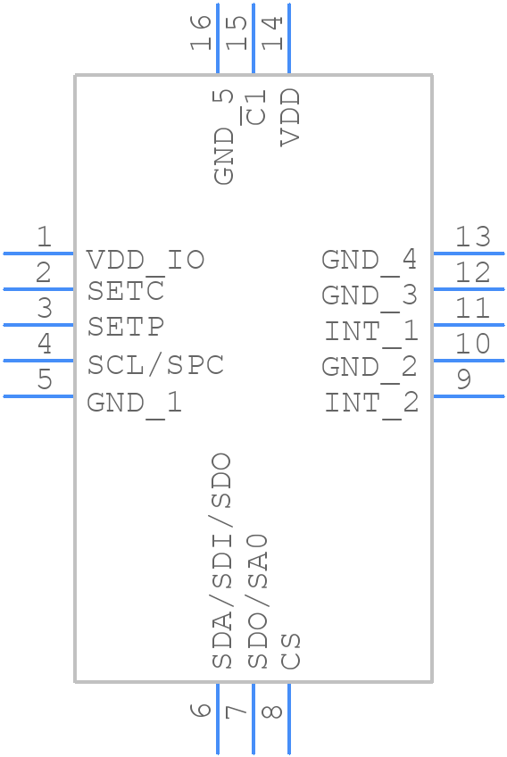 LSM303DTR - STMicroelectronics - PCB symbol