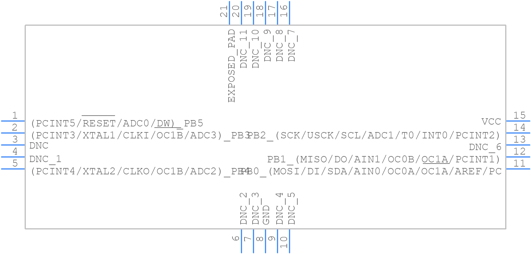 ATTINY85-20MU - Microchip - PCB symbol