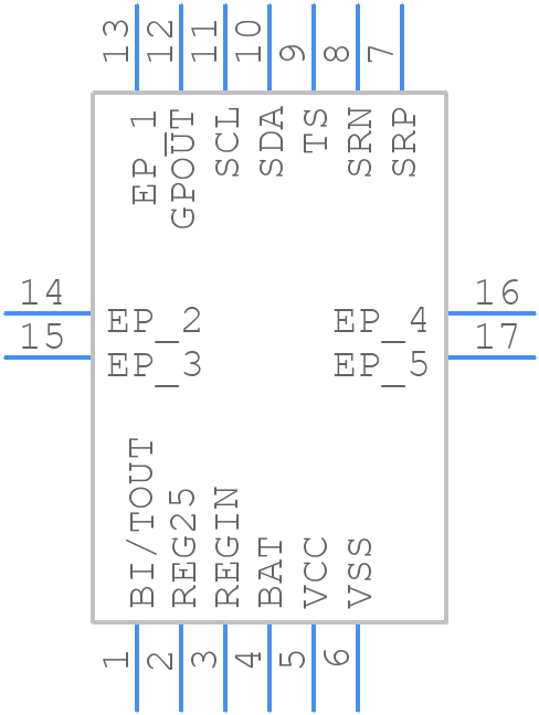BQ27510DRZT-G3 - Texas Instruments - PCB symbol