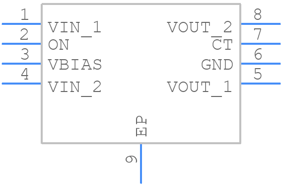 TPS22958NDGNR - Texas Instruments - PCB symbol