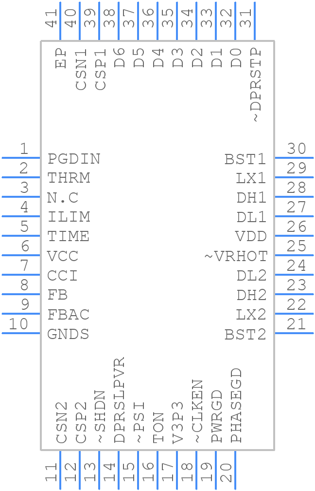 MAX17021GTL+ - Analog Devices - PCB symbol