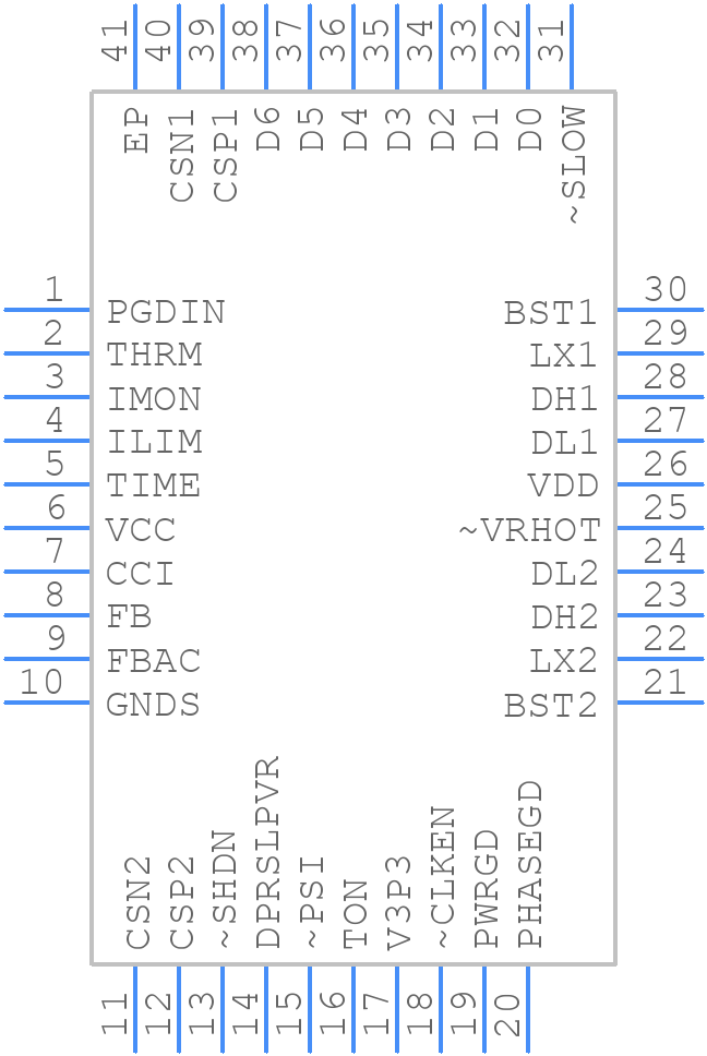 MAX17082GTL+ - Analog Devices - PCB symbol