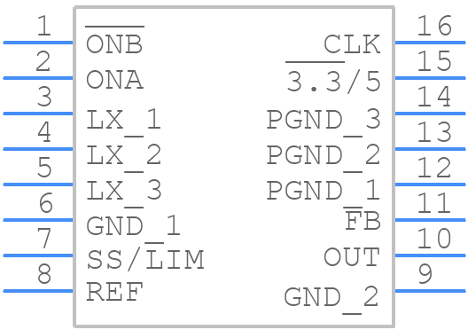 MAX1708EEE+T - Analog Devices - PCB symbol