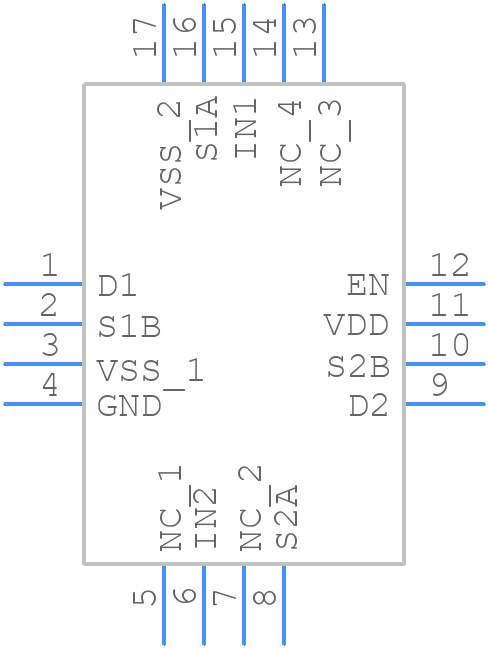 ADG5436BCPZ-REEL7 - Analog Devices - PCB symbol