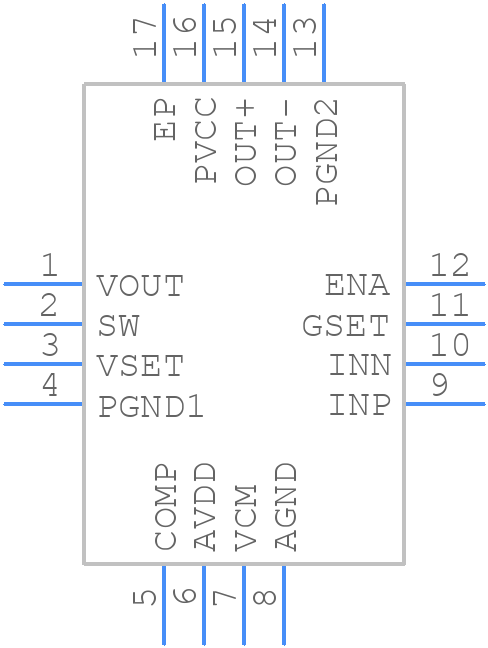 PAM8902HKER - Diodes Incorporated - PCB symbol