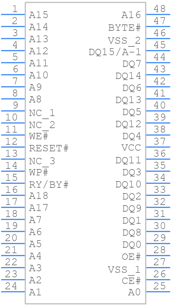 S29AL008J70TFI010 - Spansion - PCB symbol