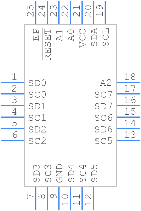 PCA9548ARGER - Texas Instruments - PCB symbol