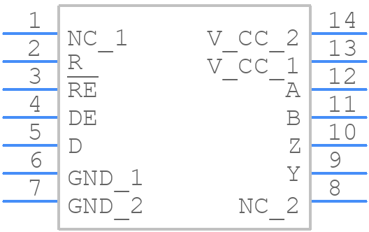 SN65HVD37DR - Texas Instruments - PCB symbol