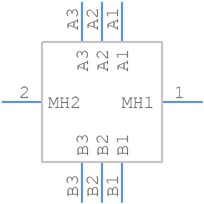 FX30B-3P-3.81DSA25 - Hirose - PCB symbol