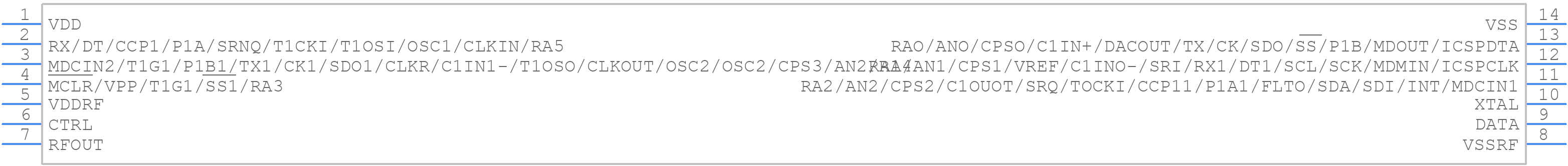 PIC12LF1840T39AT-I/ST - Microchip - PCB symbol