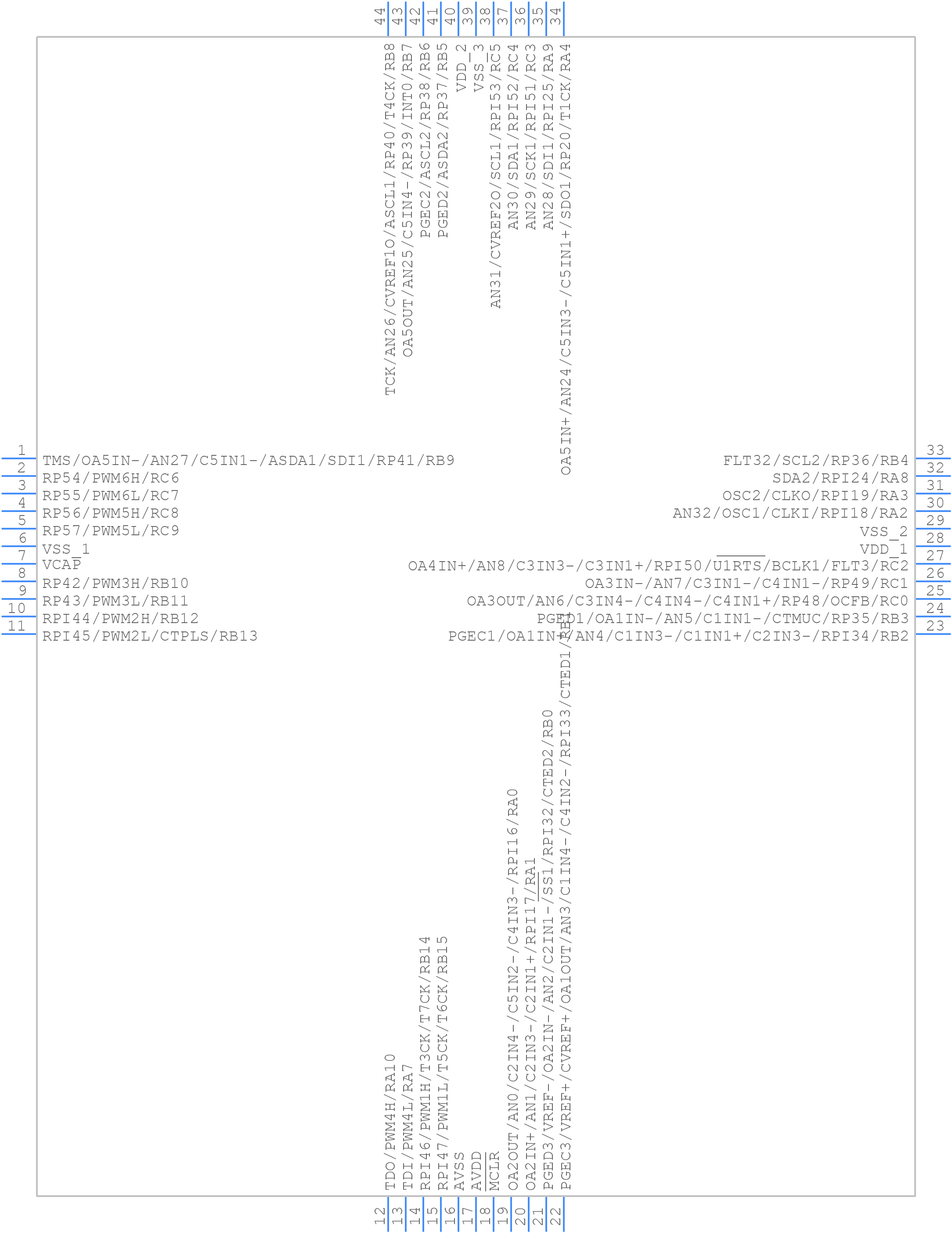 DSPIC33EP512GM604-I/PT - Microchip - PCB symbol