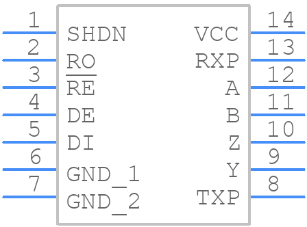 MAX3466ESD+ - Analog Devices - PCB symbol