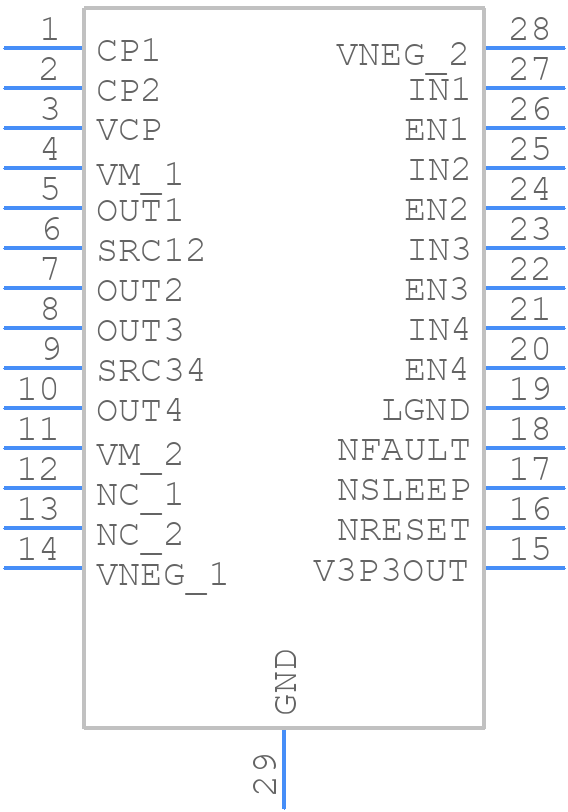 DRV8844PWP - Texas Instruments - PCB symbol
