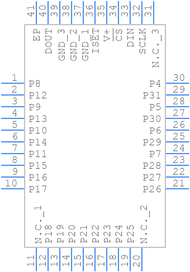 MAX6957ATL+ - Analog Devices - PCB symbol