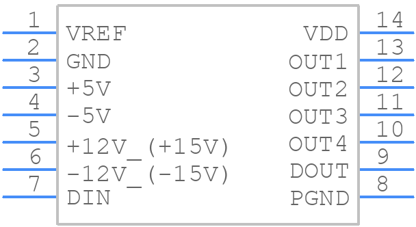 MAX8215ESD+T - Analog Devices - PCB symbol