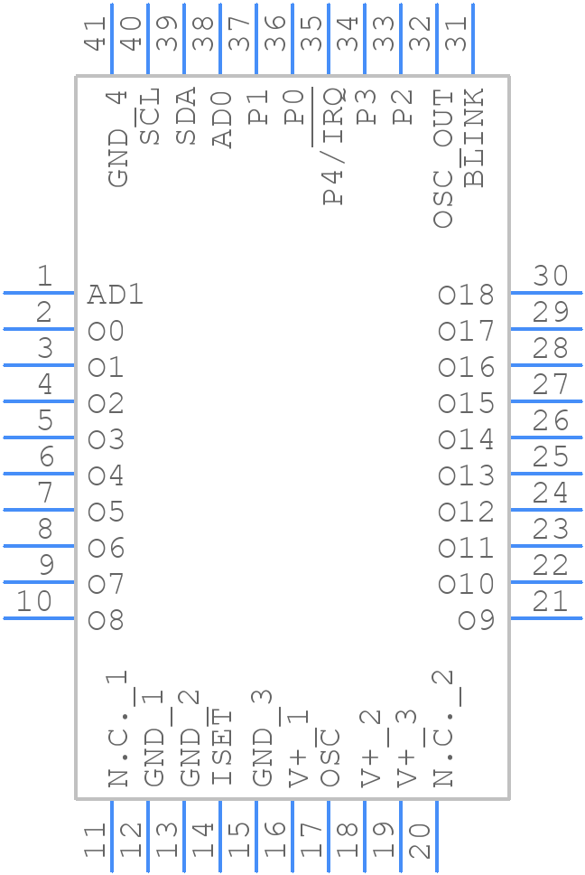 MAX6955ATL - Analog Devices - PCB symbol