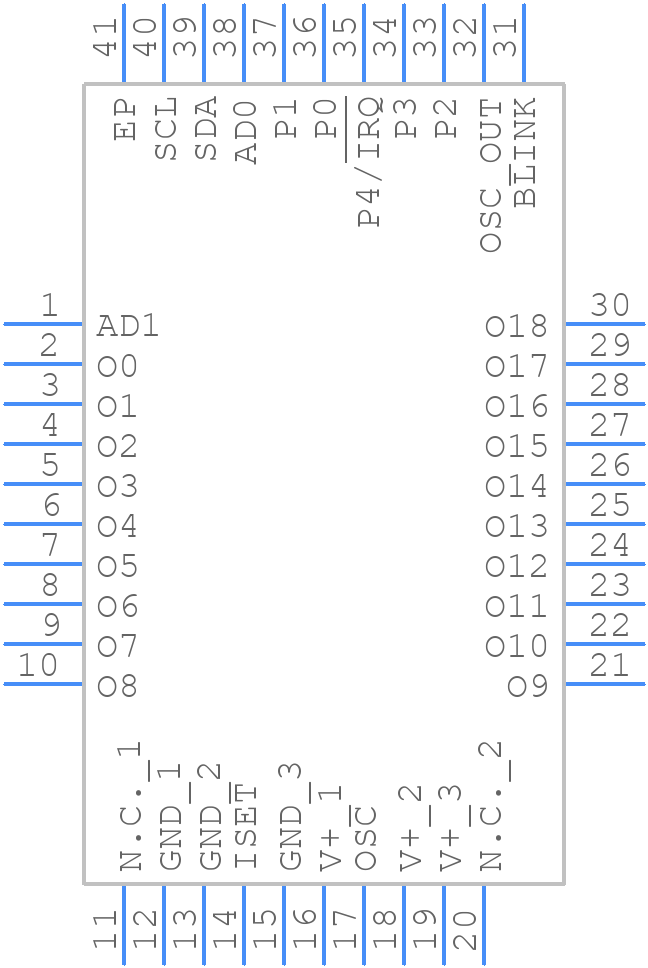 MAX6955ATL+T - Analog Devices - PCB symbol