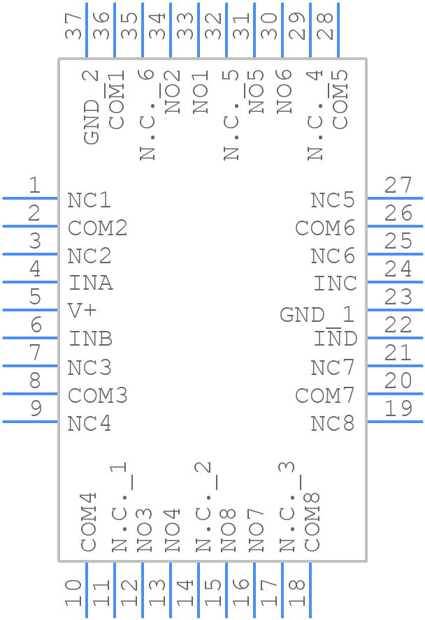 MAX4760ETX+T - Analog Devices - PCB symbol