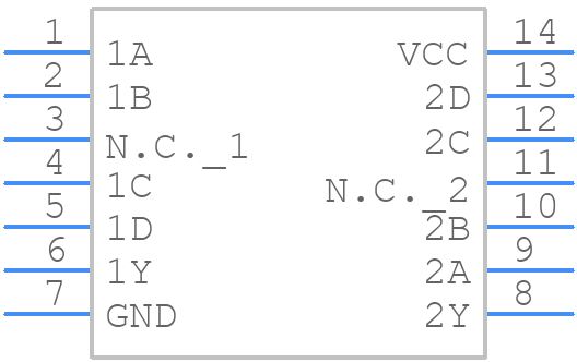 74HC21D - Nexperia - PCB symbol