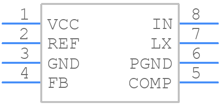 MAX1951ESA+T - Analog Devices - PCB symbol