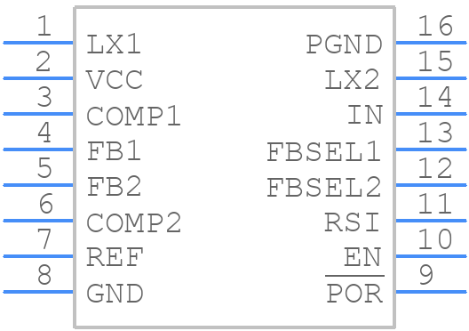MAX1971EEE+ - Analog Devices - PCB symbol