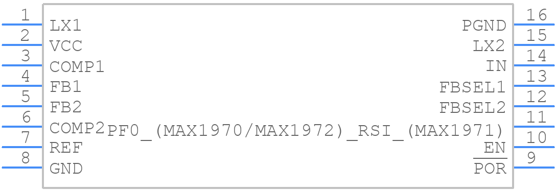 MAX1972EEE+ - Analog Devices - PCB symbol