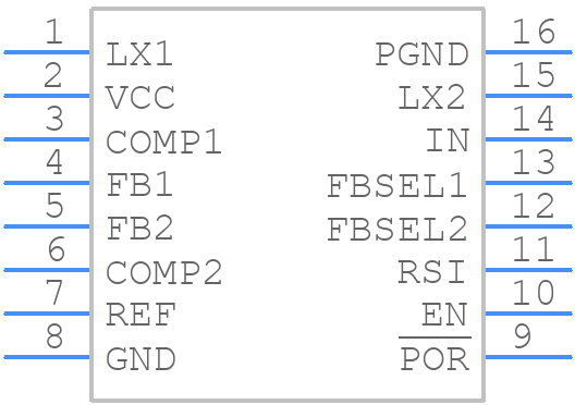 MAX1971EEE+T - Analog Devices - PCB symbol