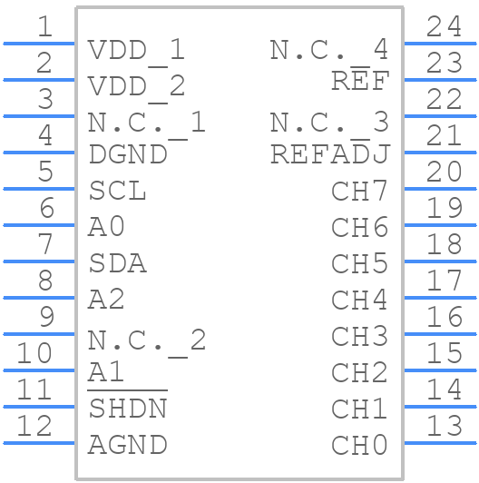 MAX128BCNG+ - Analog Devices - PCB symbol