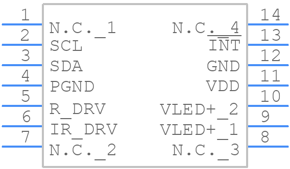 MAX30102EFD+ - Analog Devices - PCB symbol