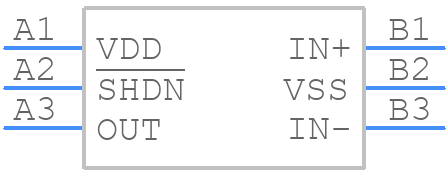 MAX44290ANT+T - Analog Devices - PCB symbol