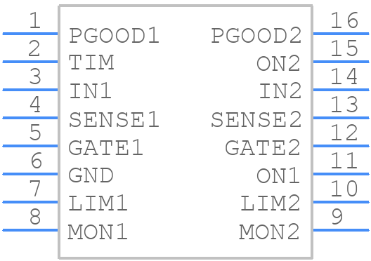 MAX5955BEEE+ - Analog Devices - PCB symbol