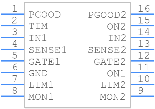 MAX5955AEEE+T - Analog Devices - PCB symbol