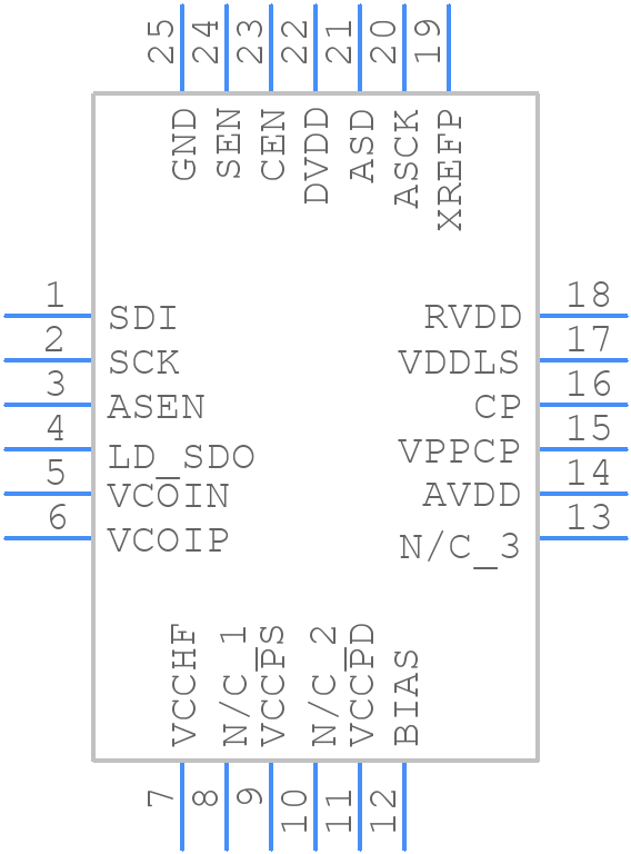 HMC704LP4E - Analog Devices - PCB symbol