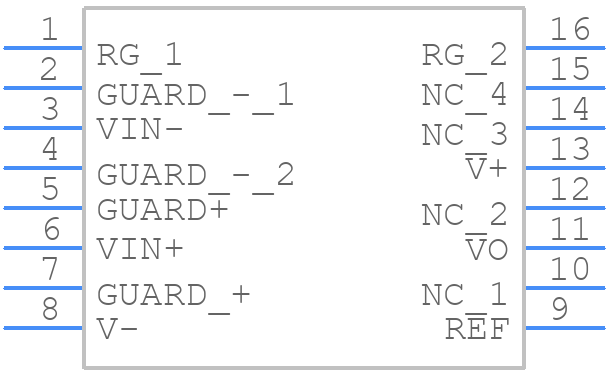 INA116UA - Texas Instruments - PCB symbol