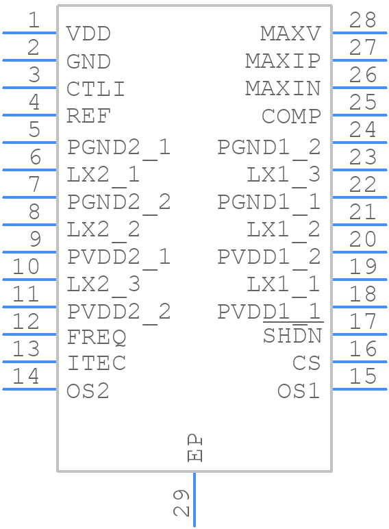 MAX1968EUI - Analog Devices - PCB symbol