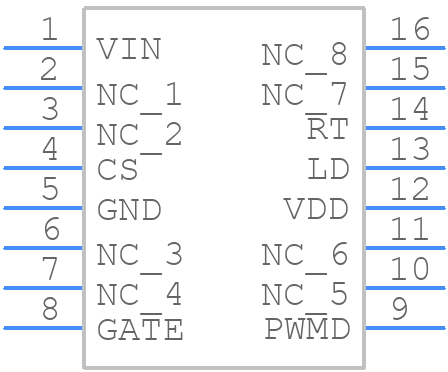 HV9910CNG-G-M934 - Microchip - PCB symbol