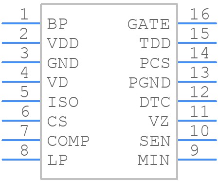 TPS92070PW - Texas Instruments - PCB symbol