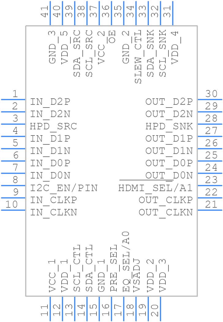 SN65DP149RSBT - Texas Instruments - PCB symbol