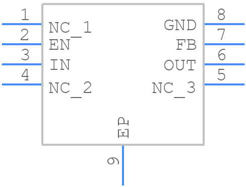 TPS7A7001DDAR - Texas Instruments - PCB symbol