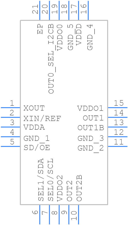 5P49V5944B000NDGI - Renesas Electronics - PCB symbol