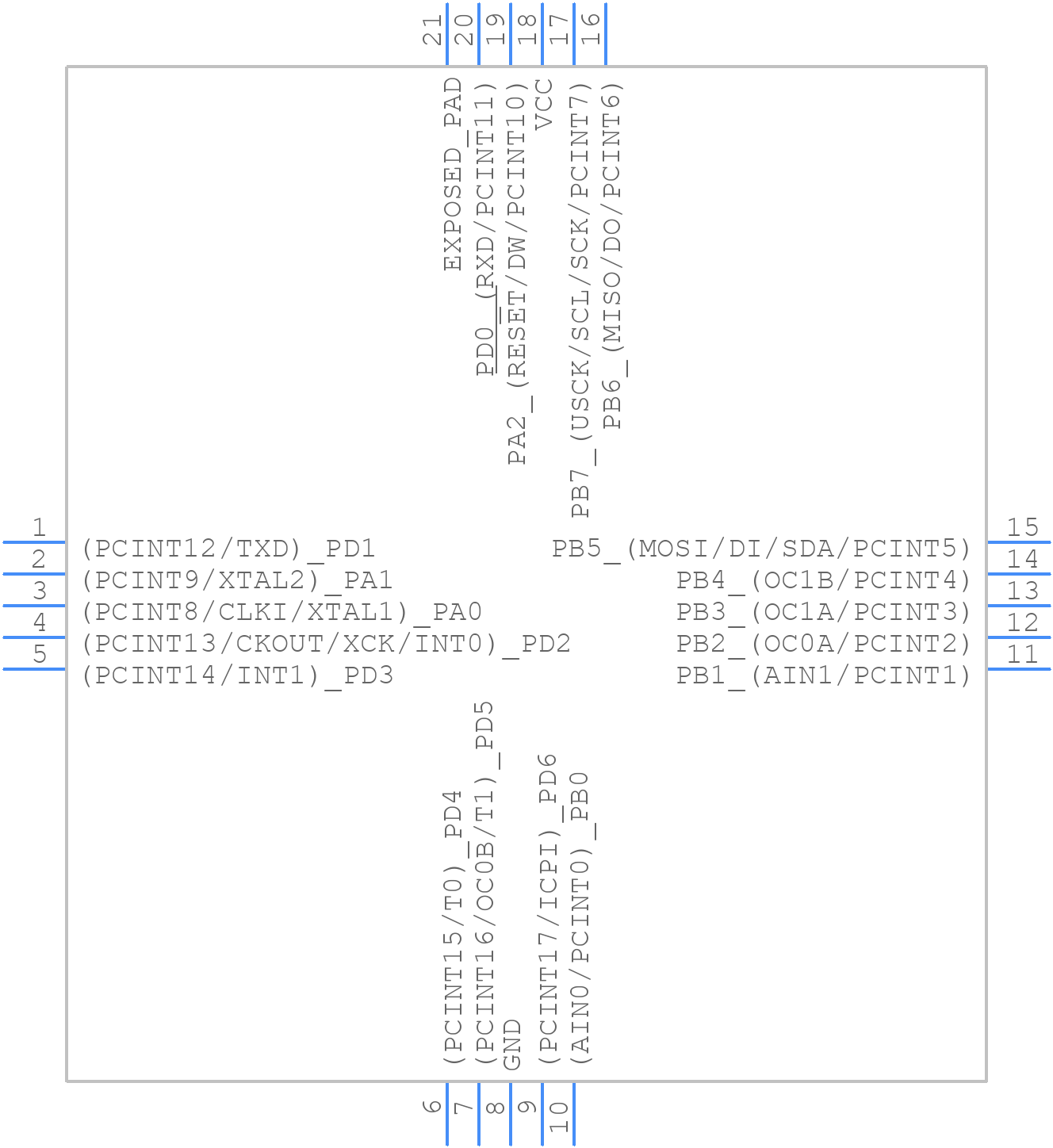 ATTINY2313A-MU - Microchip - PCB symbol