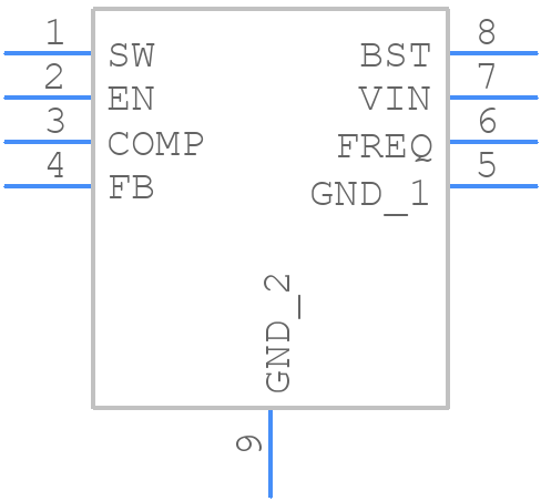 MP1584EN-LF - Monolithic Power Systems (MPS) - PCB symbol