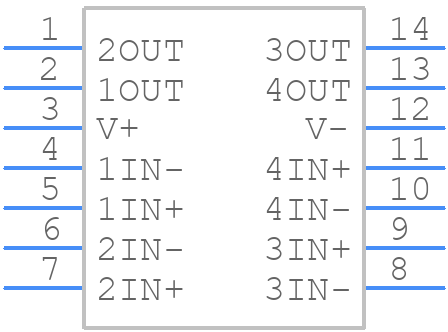 TLV1704AIPW - Texas Instruments - PCB symbol