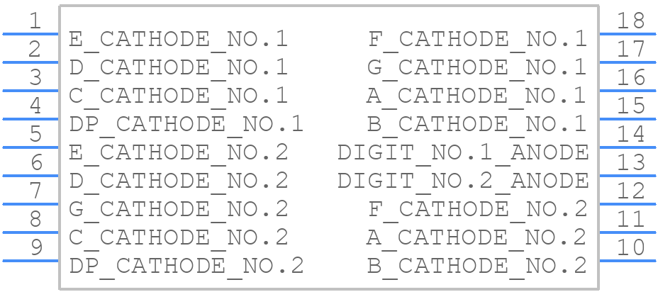 HDSP-521E - Avago Technologies - PCB symbol